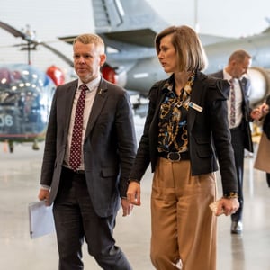 Leeann Watson and NZ PM Chris Hipkins